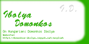 ibolya domonkos business card